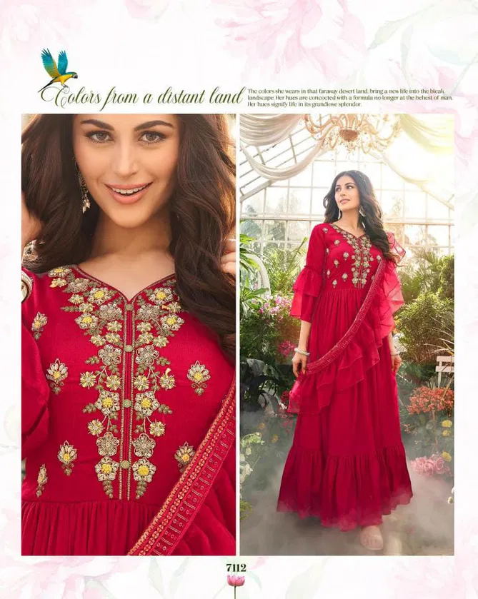 Wedding Masti Vol 2 By Af Chinon Chiffon Wedding Wear Gown With Dupatta Wholesale Shop in Surat